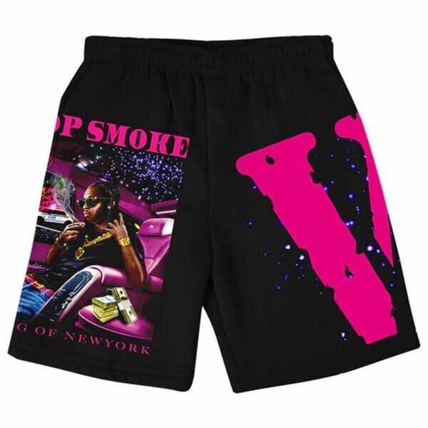Man Vlone Pop Smoke King Of NY Short Black