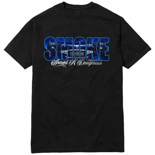 Rappers Collab Vlone Armed And Dangerous T-Shirt Pop-Smoke Black