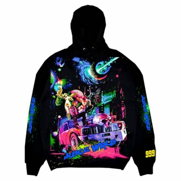 Rappers Collab Vlone Cosmic Hoodie Juicewrld Black