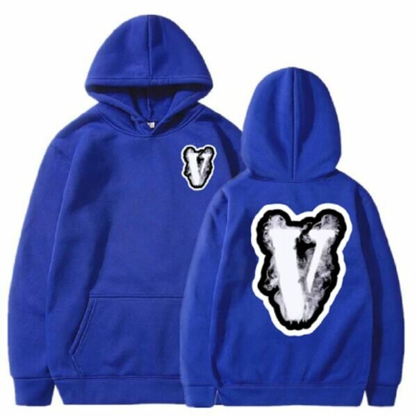 Rappers Collab Vlone Fashion Lightweight Hoodie Pop-Smoke Blue